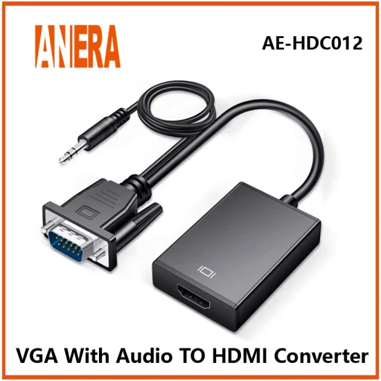 Anera Heißer Verkauf VGA zu HDMI Konverter Video Konverter Adapter Kabel mit Audio